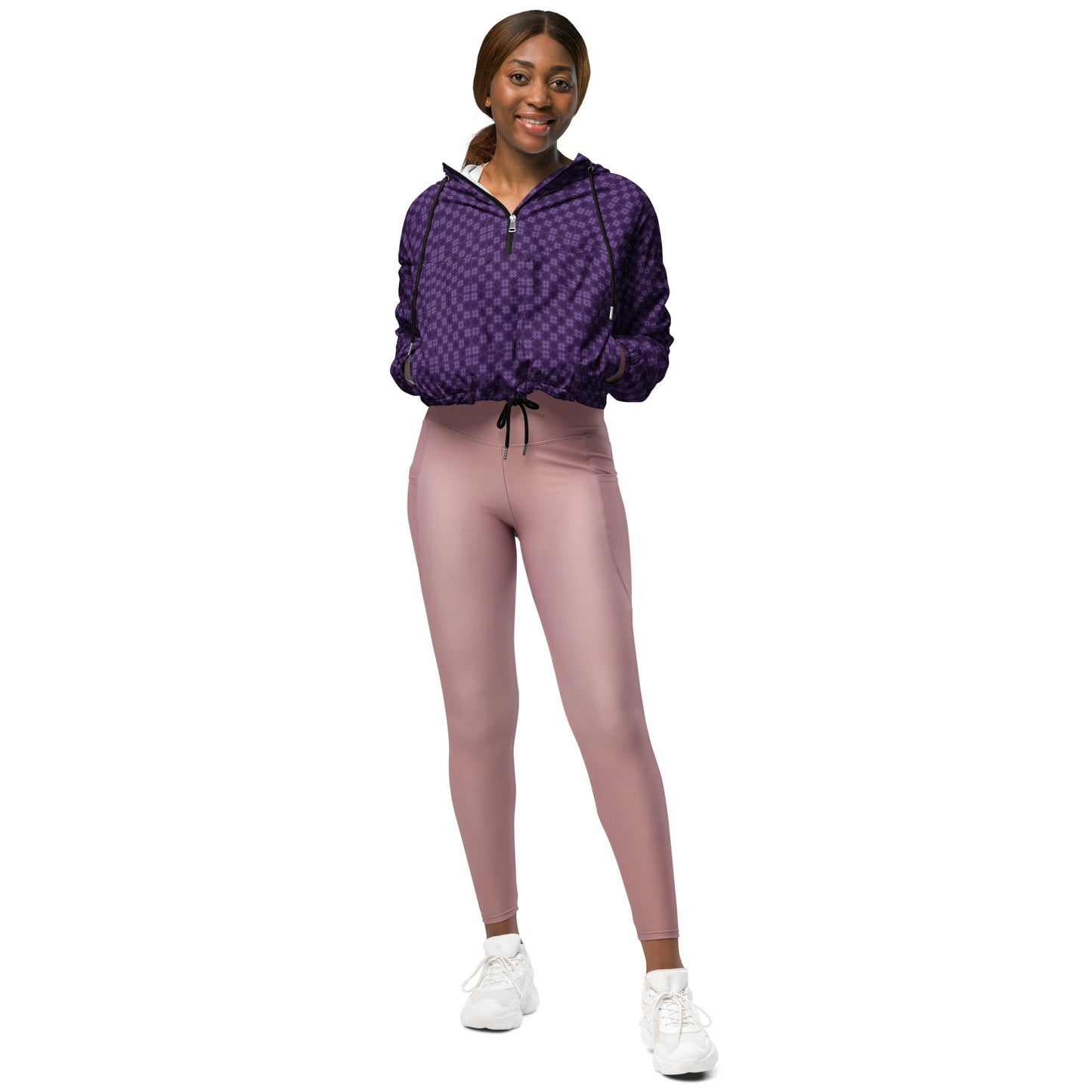 Yogayams purple Women’s cropped windbreaker