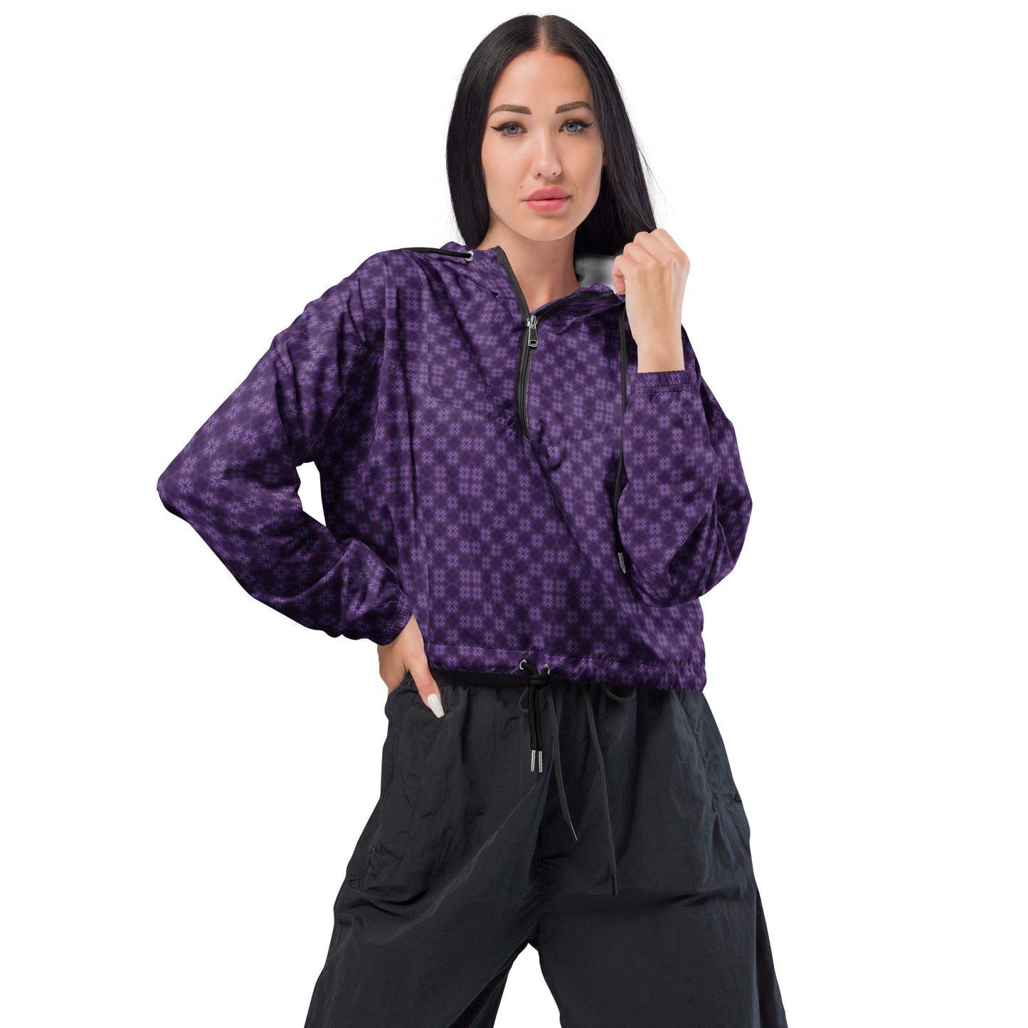 Yogayams purple Women’s cropped windbreaker